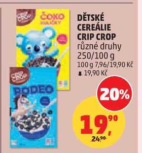 DĚTSKÉ CEREÁLIE CRIP CROP, 250 g