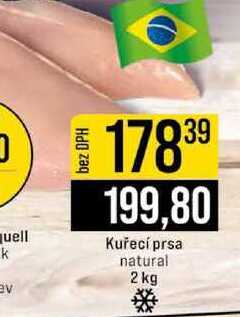 Kuřecí prsa natural 2 kg 