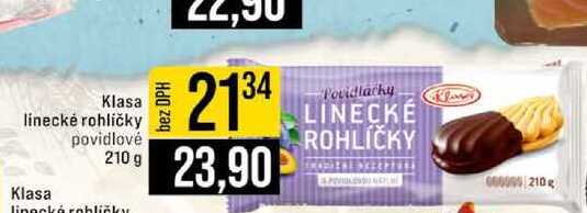 Klasa linecké rohlíčky povidlové 210 g