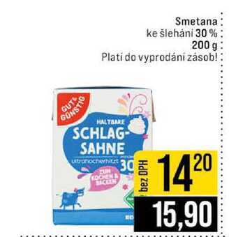 Smetana ke šlehání 30 % 200 g