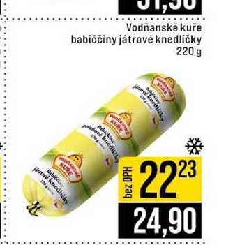 Vodňanské kuře babiččiny játrové knedličky 220 g 
