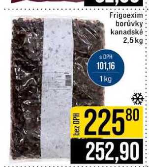 Frigoexim borůvky kanadské 2,5 kg