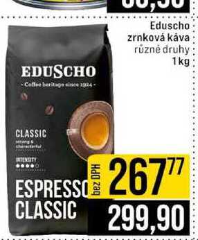 Eduscho zrnková káva různé druhy 1kg 