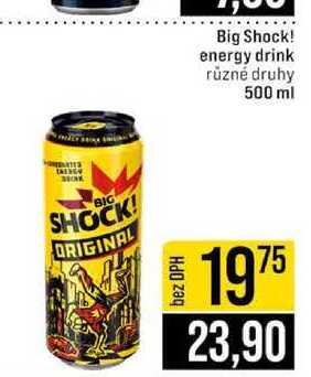 Big Shock! energy drink různé druhy 500 ml 