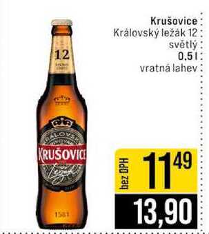 Krušovice Královský ležák 12 světlý 0.5l