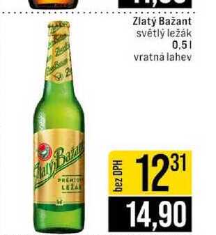 Zlatý Bažant světlý ležák 0,5l