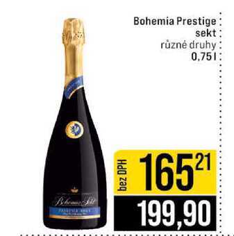 Bohemia Prestige sekt různé druhy 0,75l