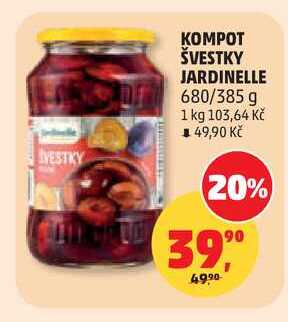 KOMPOT ŠVESTKY JARDINELLE, 680 g