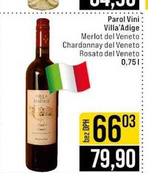 Parol Vini Villa'Adige Merlot del Veneto Chardonnay del Veneto Rosato del Veneto 0,75l