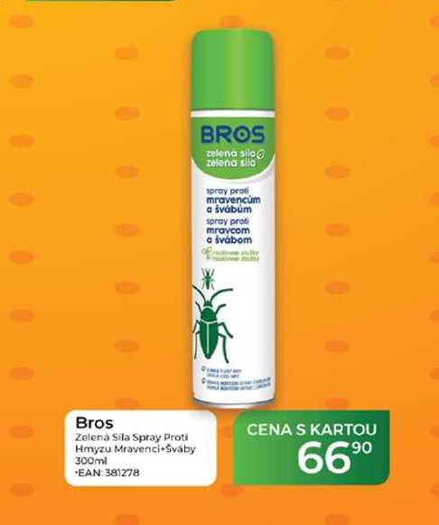 Bros Zelená Sila Spray Proti Hmyzu Mravenci+Sváby 300ml  