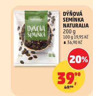 DÝŇOVÁ SEMÍNKA NATURALIA, 200 g