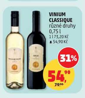 VINIUM CLASSIQUE, 0,75 l