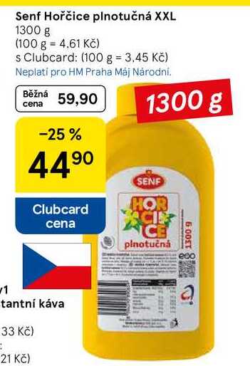 Senf Hořčice plnotučná XXL, 1300 g 