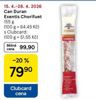 Can Duran Exentis Chorifuet, 155 g 