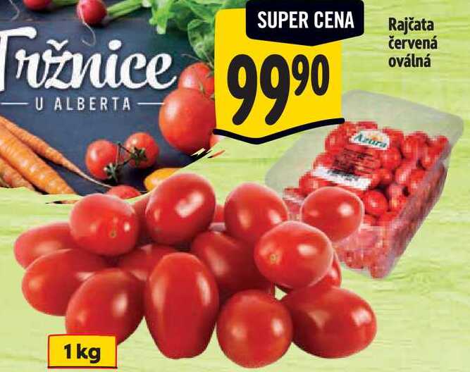 Rajčata červená oválná, 1 kg 