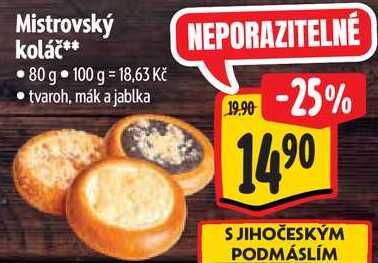 Mistrovský koláč, 80 g 