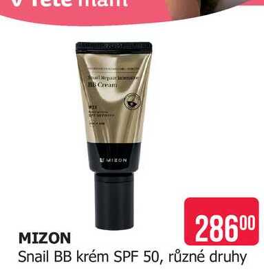 MIZON Snail BB krém SPF 50, různé druhy 