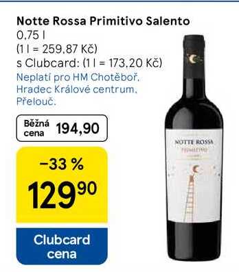 Notte Rossa Primitivo Salento, 0.75 l