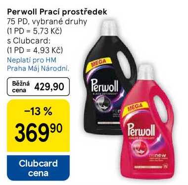 Perwoll Prací prostředek, 75 PD, vybrané druhy 