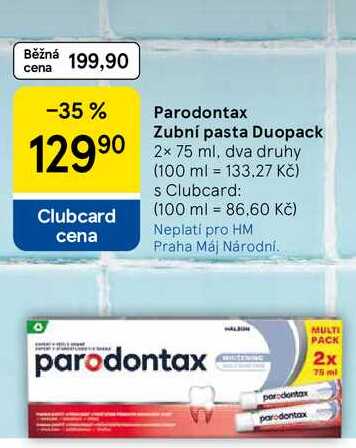 Parodontax Zubní pasta Duopack, 2x 75 ml, dva druhy  