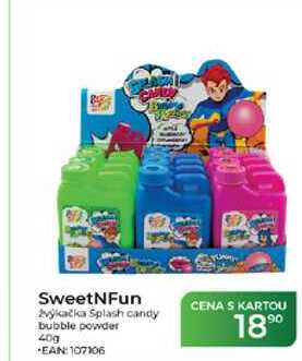 SweetNFun žvýkačka Splash candy bubble powder 40g 