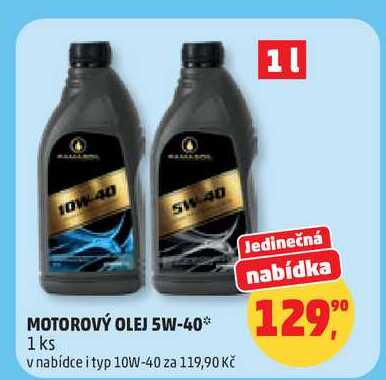 MOTOROVÝ OLEJ 5W-40, 1 l