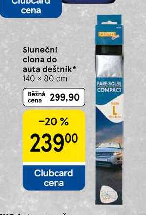 Sluneční clona do auta deštník, 140 x 80 cm  