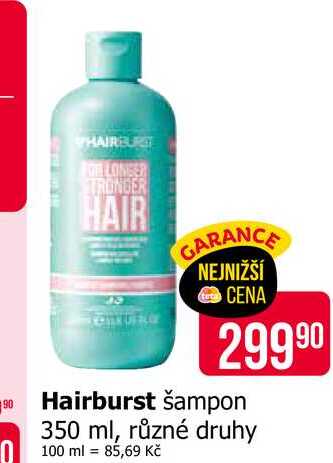 Hairburst šampon 350 ml, různé druhy