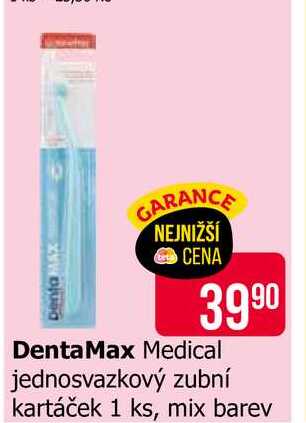 DentaMax Medical jednosvazkový zubní kartáček 1 ks, mix barev 