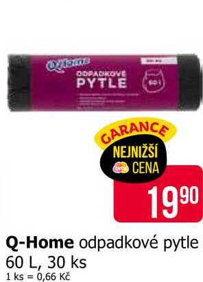 Q-Home odpadkové pytle 60 L, 30 ks 