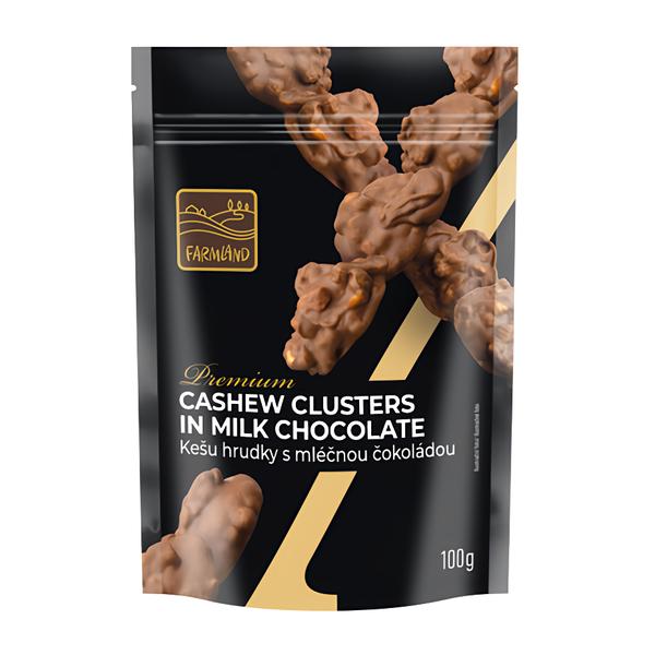 Farmland Kešu hrudky v mléčné čokoládě s karamelem