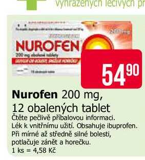Nurofen 200 mg, 12 obalených tablet 
