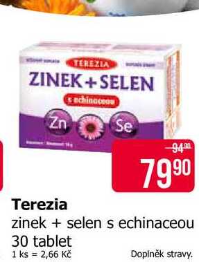 Terezia zinek + selen s echinaceou 30 tablet 