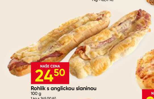 Rohlík s anglickou slaninou 100 g