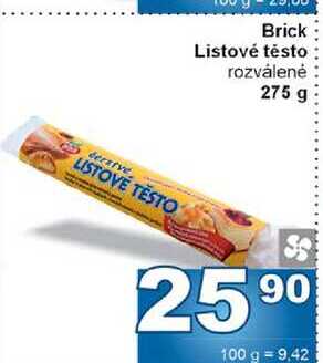 Brick Listové těsto rozválené 275 g 