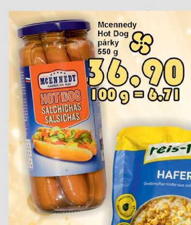 Mcennedy Hot Dog párky 550 g 