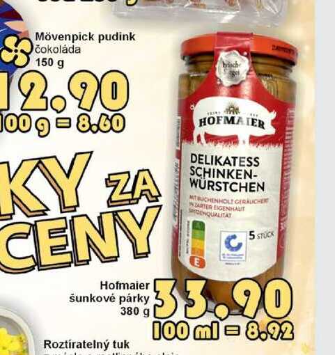 Hofmaier šunkové párky 380 g 