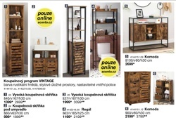 Koupelnový program VINTAGE - 3 Vysoká koupelnová skříňka