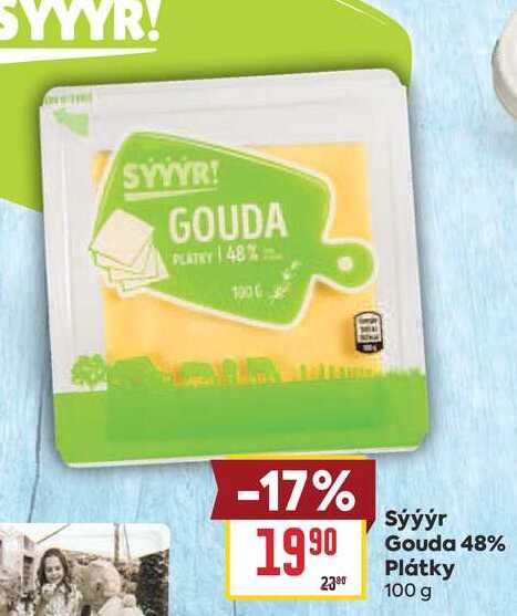 Sýýýr Gouda 48% Plátky 100 g 
