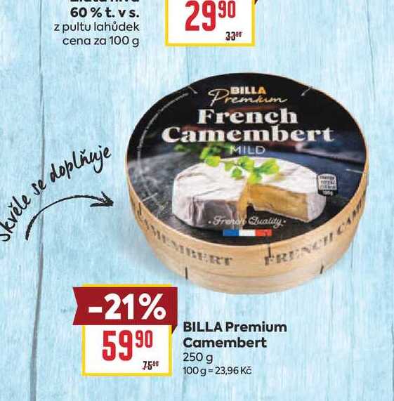 BILLA Premium Camembert 250 g