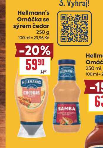 Hellmann's Omáčka se sýrem čedar 250 g