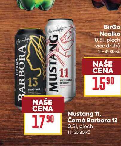 Mustang 11, Černá Barbora 13 0,51, plech