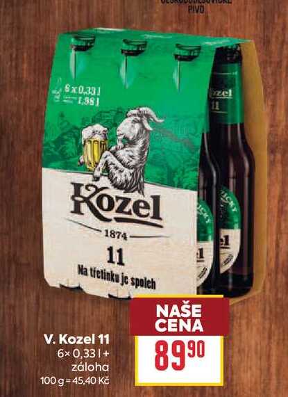 V. Kozel 11 6× 0,33l