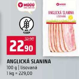 ANGLICKÁ SLANINA 100 g lisovaná 