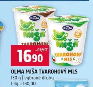 OLMA MÍŠA TVAROHOVÝ MLS 130 g vybrané druhy 