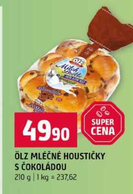 ÖLZ MLÉČNÉ HOUSTIČKY S ČOKOLÁDOU 210 g 