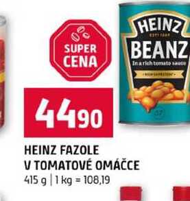 HEINZ FAZOLE V TOMATOVÉ OMÁČCE 415 g