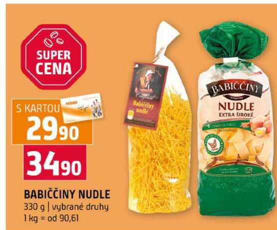 BABIČČINY NUDLE 330 g vybrané druhy 