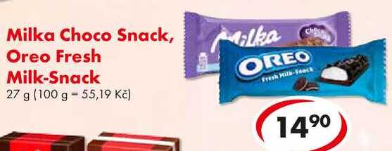 Milka Choco Snack, Oreo Fresh Milk-Snack, 27 g 