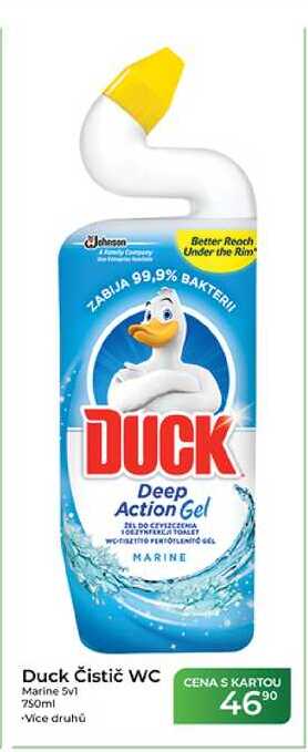 Duck Čistič WC Marine 5v1 750ml  
